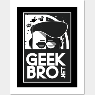 Geekbro Logo (White) Posters and Art